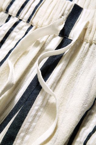 White & Blue Woven Stripe Cami Pyjamas